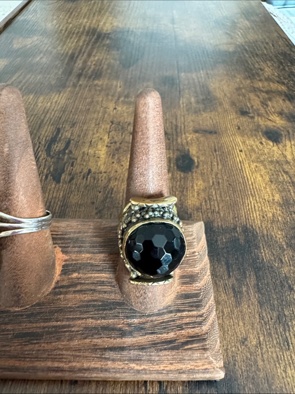 Bold Black Stone Statement Ring - Women Jewelry